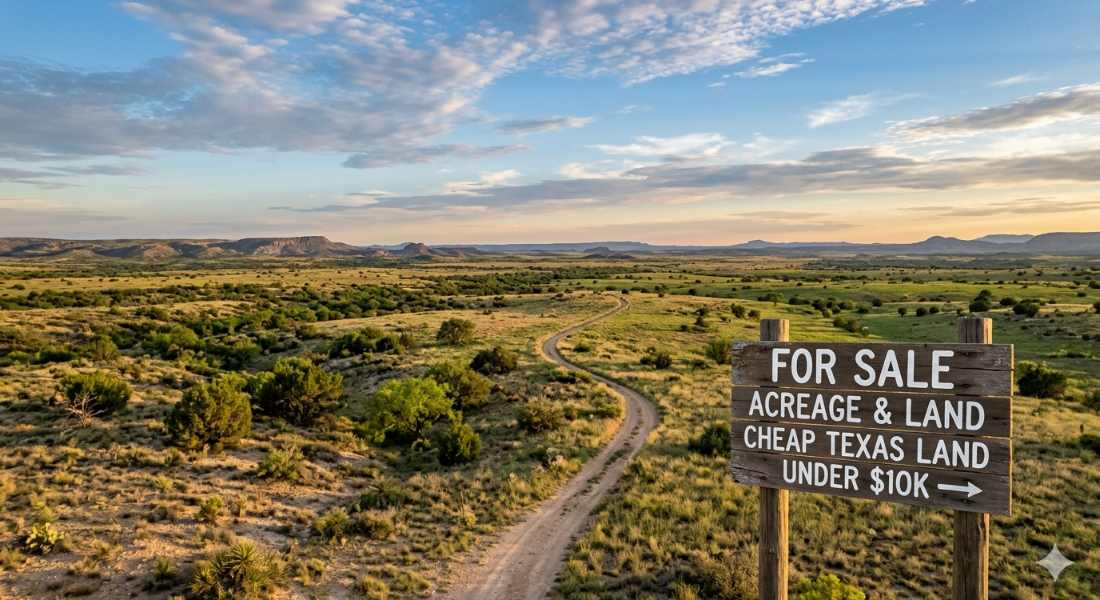 Best Places to Buy Cheap Land in Texas Under $10k